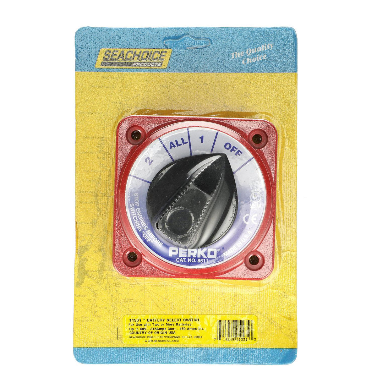 Seachoice Battery Select Switch, Compact, Disconnect Isolator Cutoff, Dual, 12 -50V -Modern Boat Sales & Service