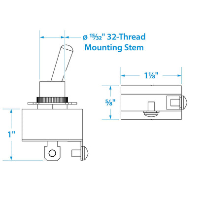 Seachoice 2-Position Boat Toggle Switch, Off/On -Modern Boat Sales & Service