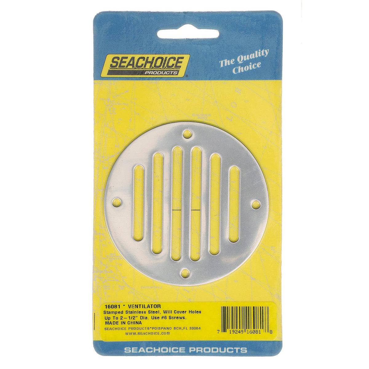 Seachoice Round Ventilator Cover, 3-1/4 In. Diameter, Will Cover Holes Up to 2-1/2 In., Stamped Stainless Steel -Modern Boat Sales & Service