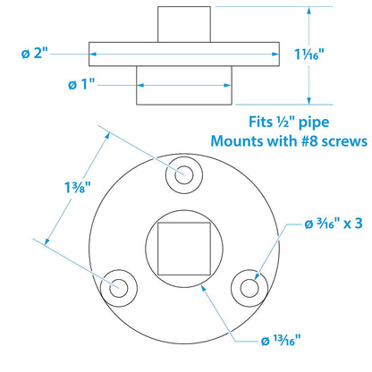 Seachoice Garboard Drain Plug, Stainless Steel, Fits 1/2 In. Pipe, Includes Flange and Plug -Modern Boat Sales & Service