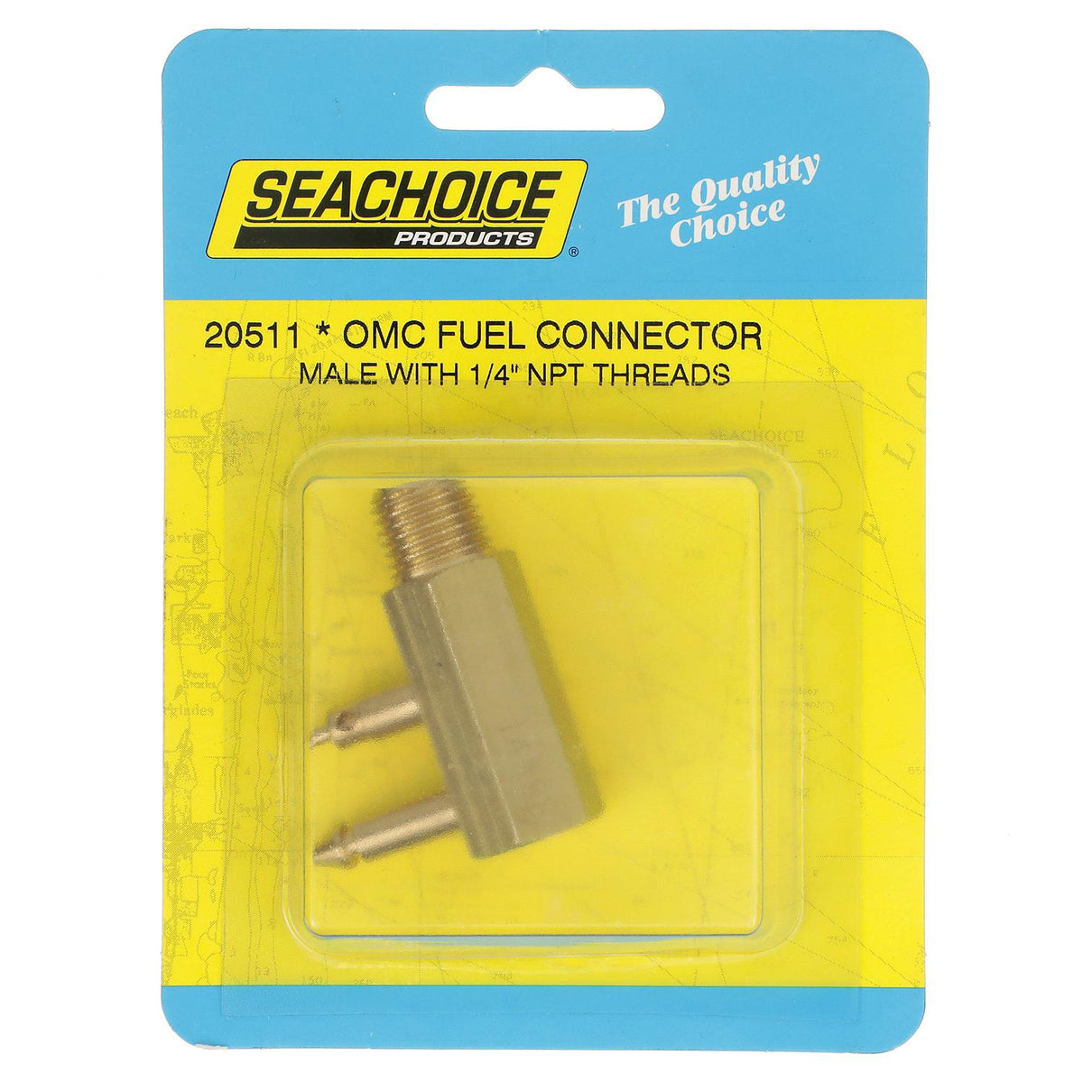 Seachoice Deluxe Fuel Connector for OMC (Evinrude/Johnson), Male, 1/4 in. NPT -Modern Boat Sales & Service