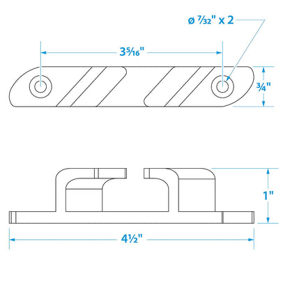 Seachoice 316 Stainless Steel Bow Chocks, 4-3/4 In. Long, Accepts Up to 5/8 In. Line, Pack of 2 -Modern Boat Sales & Service