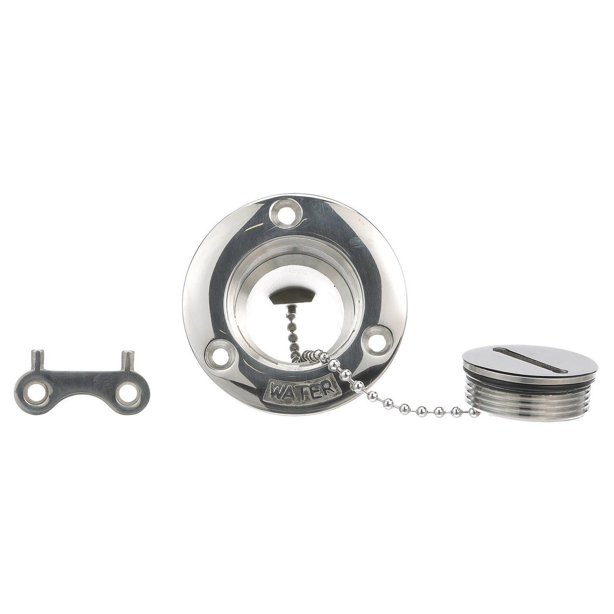 Seachoice Corrosion-Resistant Cast 316 Stainless Steel Deck Fill, Water Fill w/ Cap Default Title -Modern Boat Sales & Service