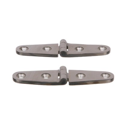 Seachoice Marine-Grade Strap Hinges, Polished 316 Stainless Steel, 4 in. X 1 in., Pack of 2 -Modern Boat Sales & Service