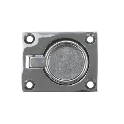 Seachoice Chrome-Plated Cast Brass Square Flush Hatch Ring Pull, 1-7/8 In. X 2-1/2 In. -Modern Boat Sales & Service