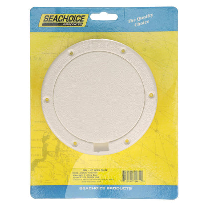 Seachoice White Pry-Up Deck Plate, Watertight, Up to 6-1/2 in. Diameter Hole Default Title -Modern Boat Sales & Service