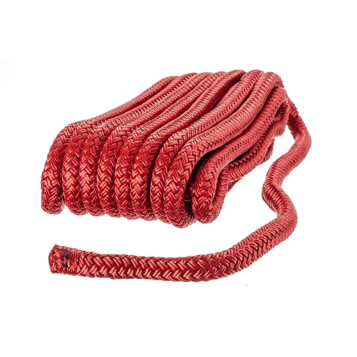 Seachoice Double-Braid Nylon Dock Line w/ Eye Splice, Pre-Shrunk, Heat Stabilized, 1/2 In. X 20 Ft., Red -Modern Boat Sales & Service