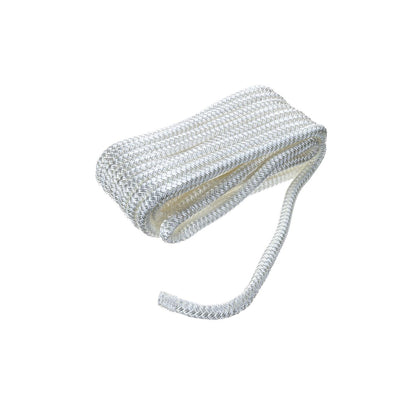 Seachoice Double-Braid Nylon Dock Line w/ Eye Splice, Pre-Shrunk, Heat Stabilized, 3/8 In. X 20 Ft., White -Modern Boat Sales & Service