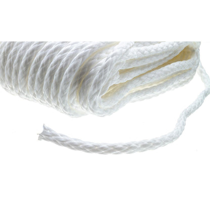 Seachoice Anchor Line Rope, Hollow Braid, Polypropylene, White, Spring Hook, 3/8 In. X 75 Ft. -Modern Boat Sales & Service