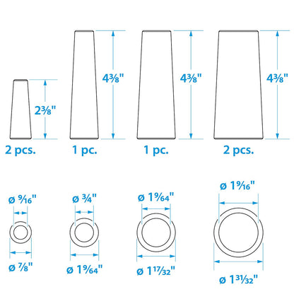 Seachoice Emergency Stopgap Assorted 1/2-2 in. Wood Plugs, Set of 6 Default Title -Modern Boat Sales & Service