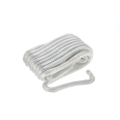 Seachoice 46951 Double-Braid Nylon Dock Line w/ Eye Splice, Pre-Shrunk, Heat Stabilized, 5/8 In. X 30 Ft., White -Modern Boat Sales & Service
