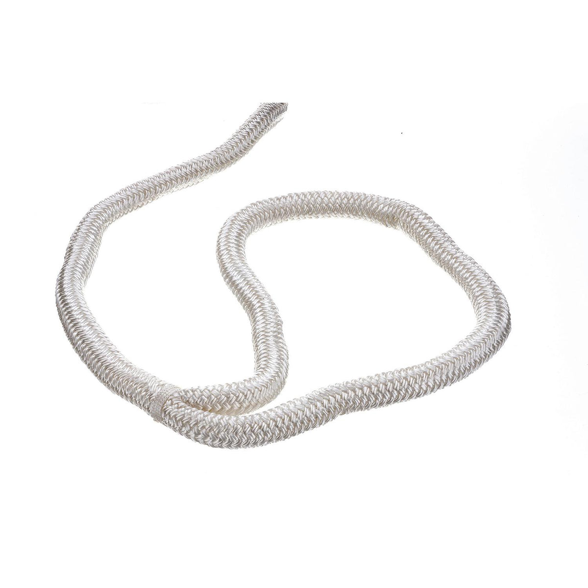 Seachoice Double-Braid Nylon Dock Line w/ Eye Splice, Pre-Shrunk, Heat Stabilized, 3/4 In. X 50 Ft., White -Modern Boat Sales & Service