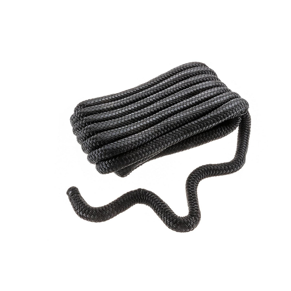 Seachoice Double-Braid Nylon Dock Line w/ Eye Splice, Pre-Shrunk, Heat Stabilized, 3/4 In. X 25 Ft., Black Default Title -Modern Boat Sales & Service