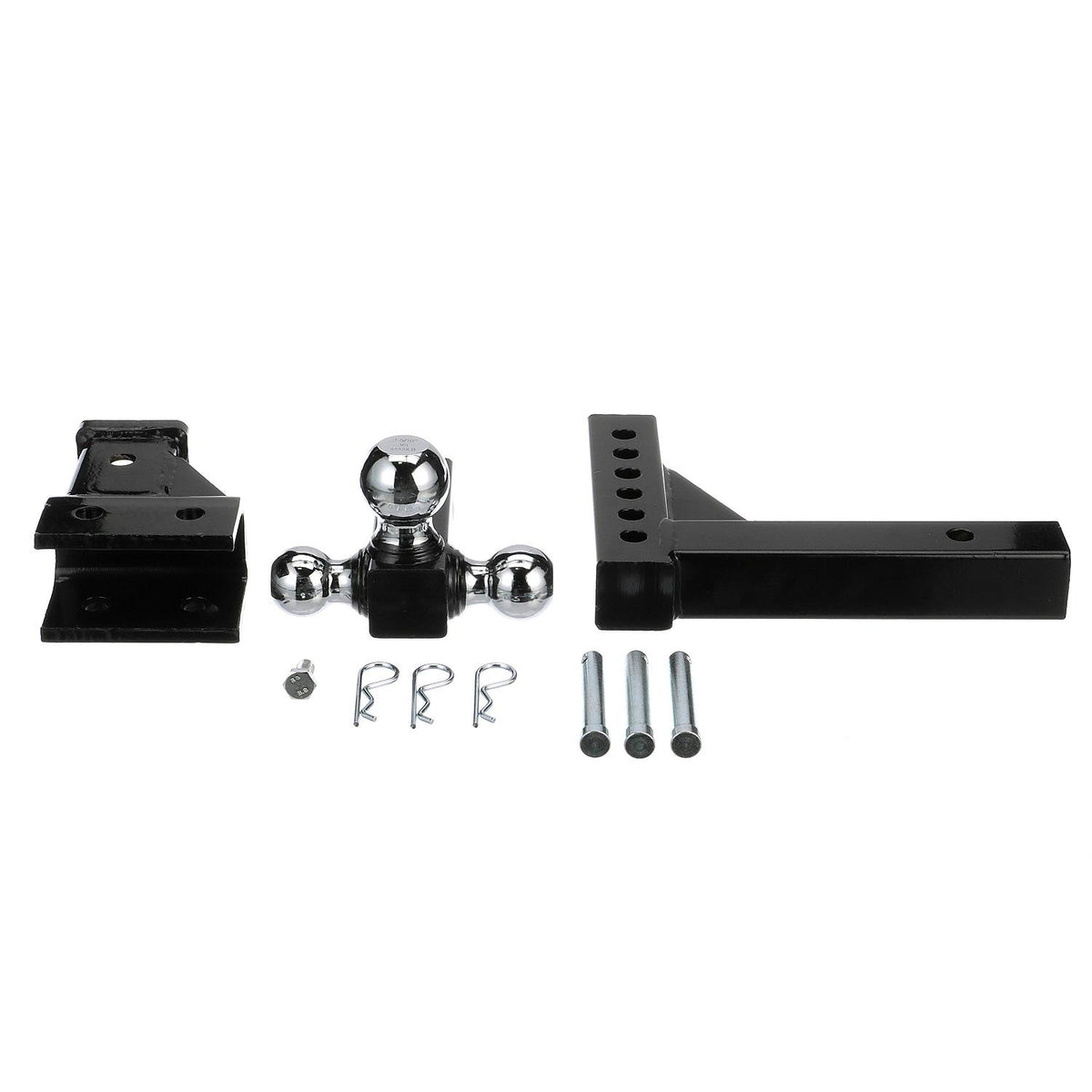 Seachoice Adjustable Trailer Hitch Drop, Tri Ball Mount Solid, 2 in. Shank, Black Finish -Modern Boat Sales & Service