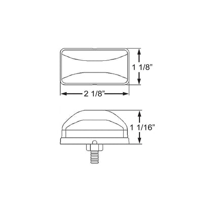 Seachoice Clearance Light Mini Trailer, Amber LED, w/ Stud Default Title -Modern Boat Sales & Service