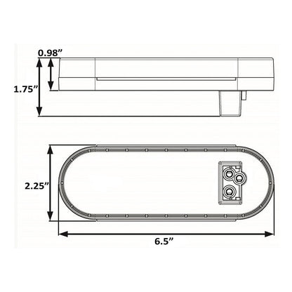 Seachoice 6 in. Oval Sealed Tail Light Kit for Flush Mount -Modern Boat Sales & Service