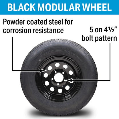 Seachoice 53403 ST175/80R13C/5H KR35 13" Black Modular, 5 Lug Radial Tire & Wheel Assembly Default Title -Modern Boat Sales & Service