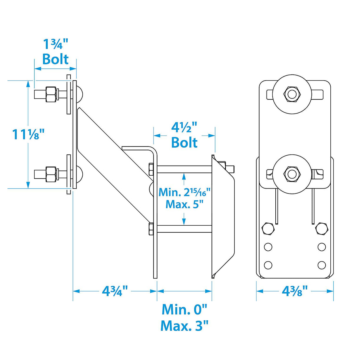 Seachoice Side Mount Spare Tire Carrier for Boat Trailer Default Title -Modern Boat Sales & Service