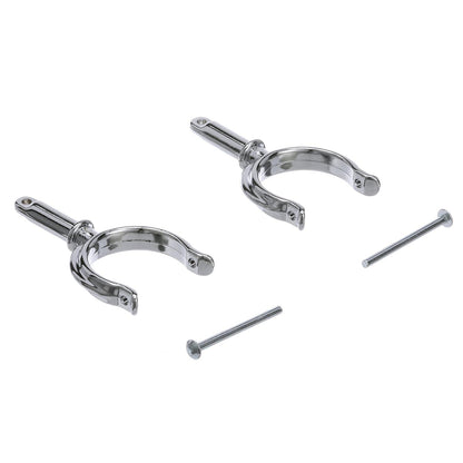 Seachoice Top-Mount Rowlock Horns Set, Chrome-Plated Zinc, Includes 2 Rowlocks w/ Locking Pins -Modern Boat Sales & Service