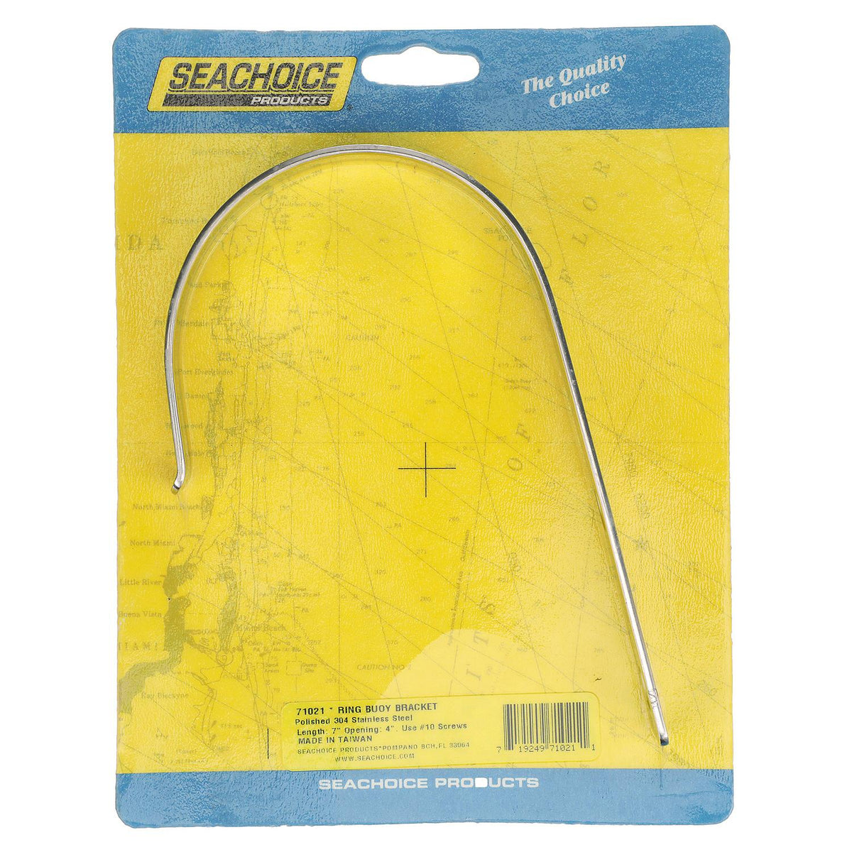 Seachoice Ring Buoy Bracket, Polished 304 Stainless Steel, 4 in. Opening Default Title -Modern Boat Sales & Service
