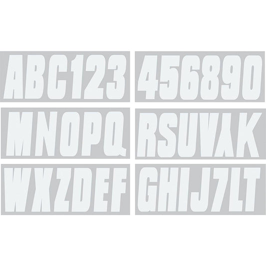 Seachoice 74130 3" Premium Letter & Number Kit, White, Self-Adhesive Vinyl -Modern Boat Sales & Service