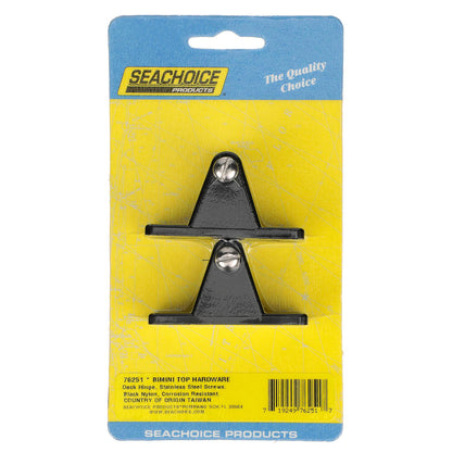 Seachoice Deck Hinge for Bimini Top, Black Nylon, Pack of 2 Default Title -Modern Boat Sales & Service
