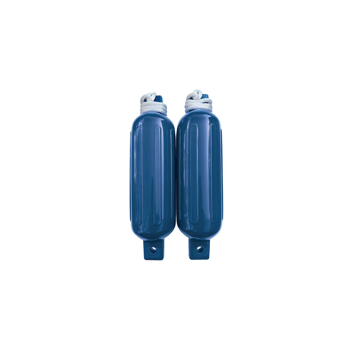 Seachoice 79253 Twin Eye Ribbed Fender Kit (Includes 2 5.5" x 20" Blue Fenders and 2 Matching 3/8 x 5' Fender Lines) Default Title -Modern Boat Sales & Service