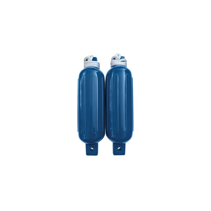 Seachoice 79253 Twin Eye Ribbed Fender Kit (Includes 2 5.5" x 20" Blue Fenders and 2 Matching 3/8 x 5' Fender Lines) -Modern Boat Sales & Service
