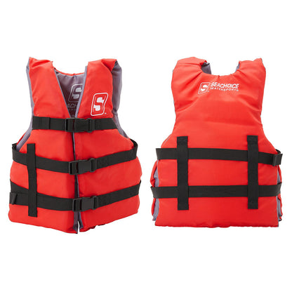 Seachoice General Purpose Life Vest, Adult XL, Red, Fits Chest 40-60 in, USCG/TC Approved Default Title -Modern Boat Sales & Service