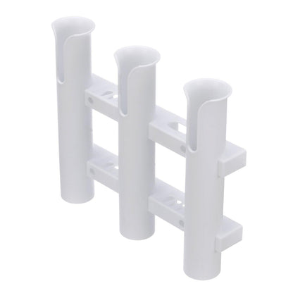Seachoice Fishing 3-Rod Storage Rack, Holds 3 Fishing Rods With Slots for Knives and Pliers, White -Modern Boat Sales & Service