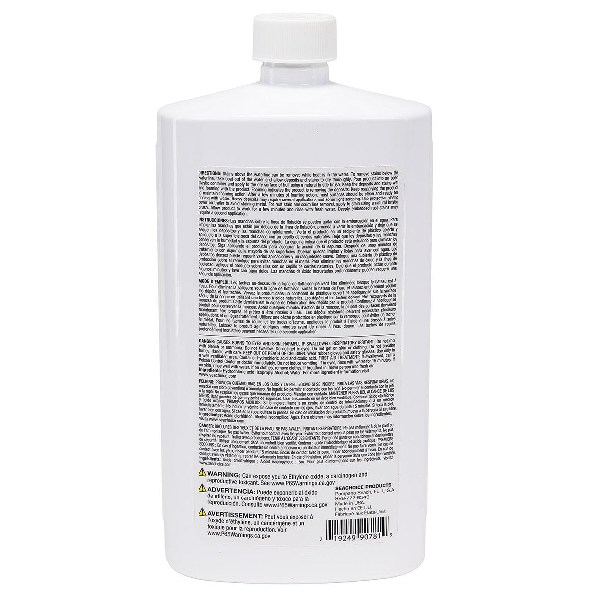 Seachoice 90781 Easy-On Easy-Off Hull And Bottom Cleaner 32 oz. Default Title -Modern Boat Sales & Service