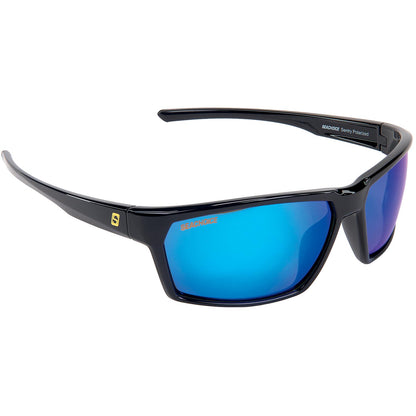 Seachoice 98810 "Sentry" Polarized Sunglasses, Frame: Shiny Black, Lens: Blue Mirror -Modern Boat Sales & Service