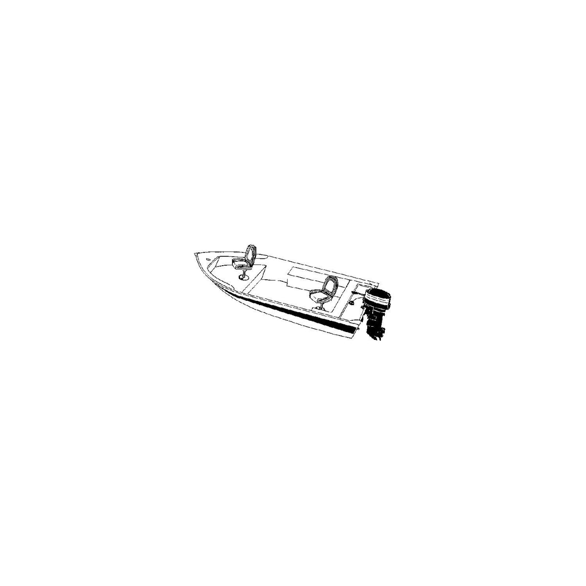 Carver 71115F10 V-Hull Fishing Boat Wide Series w/Motor Hood, 15'6, Slate Gray Default Title -Modern Boat Sales & Service
