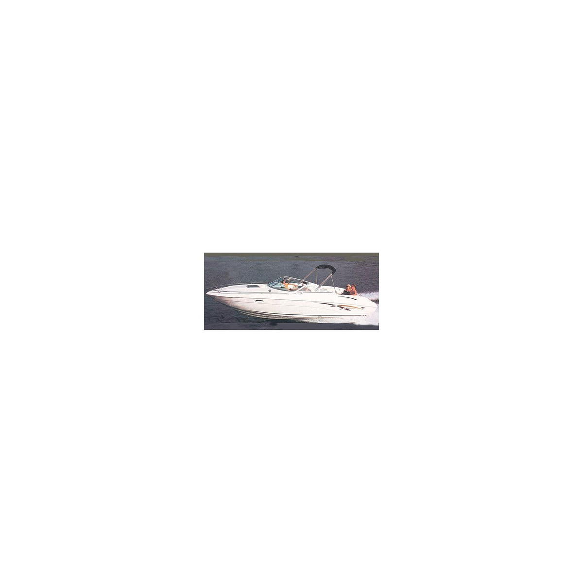 Carver 77723S11 V-Hull Low Profile Cuddy Cabin With Windshield & Bow Rails, 23'6, Sun-DuraÂ® Mist Gray I/O Default Title -Modern Boat Sales & Service