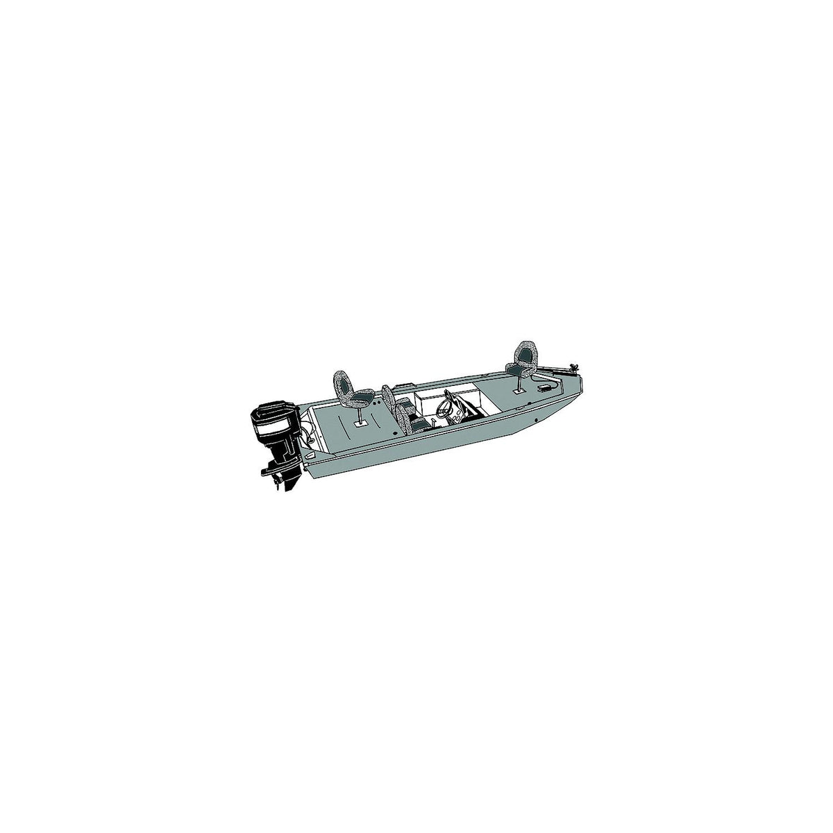 Carver 77817F10 Jon Style Bass Boats, 17'6, Poly-Flex II Slate Gray -Modern Boat Sales & Service