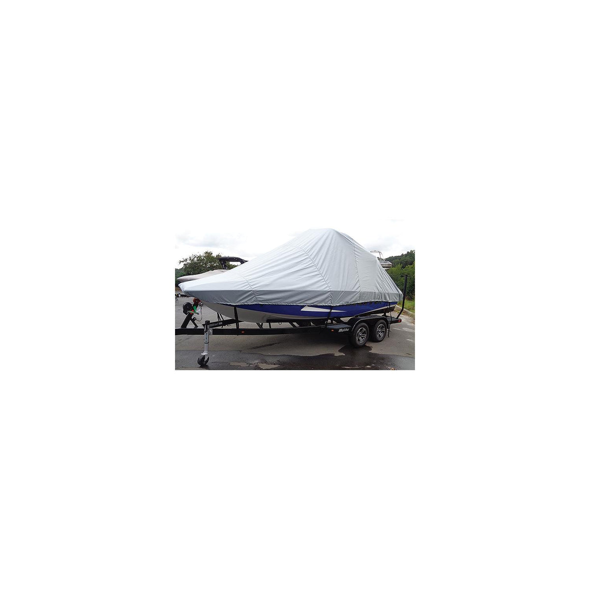 Carver 82123S11 Tournament Ski Boats w/Wide Or Pickle Fork Bow & Swim Platform - Over-The-Tower Cover, 23'6, Sun-DuraÂ® Mist Gray Default Title -Modern Boat Sales & Service