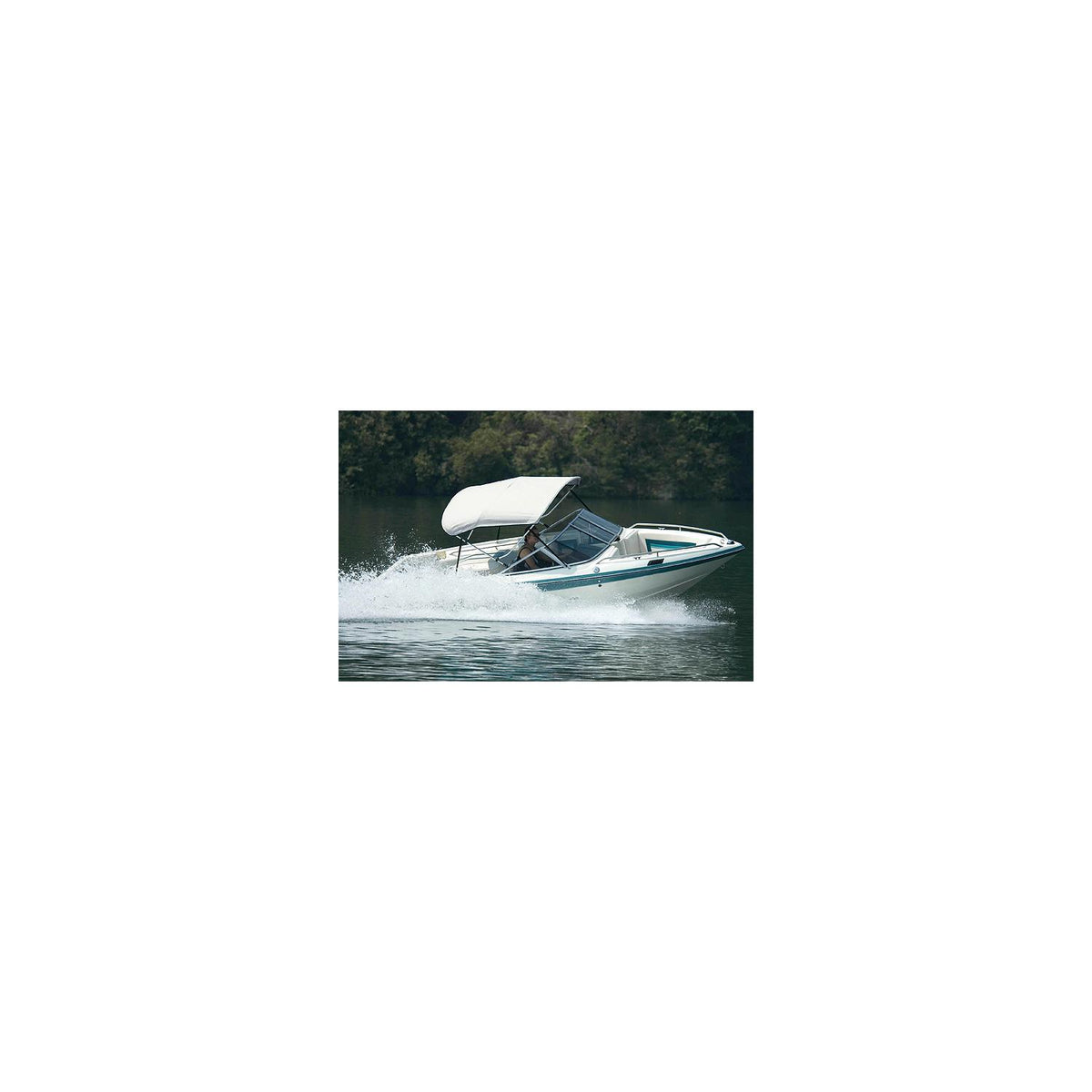 Carver V3663TB2 Fully Assembled, Complete Sunbrella Bimini Tops w/Boot, 36 H x 6' L, 61"-66" Wide, Jet Black -Modern Boat Sales & Service