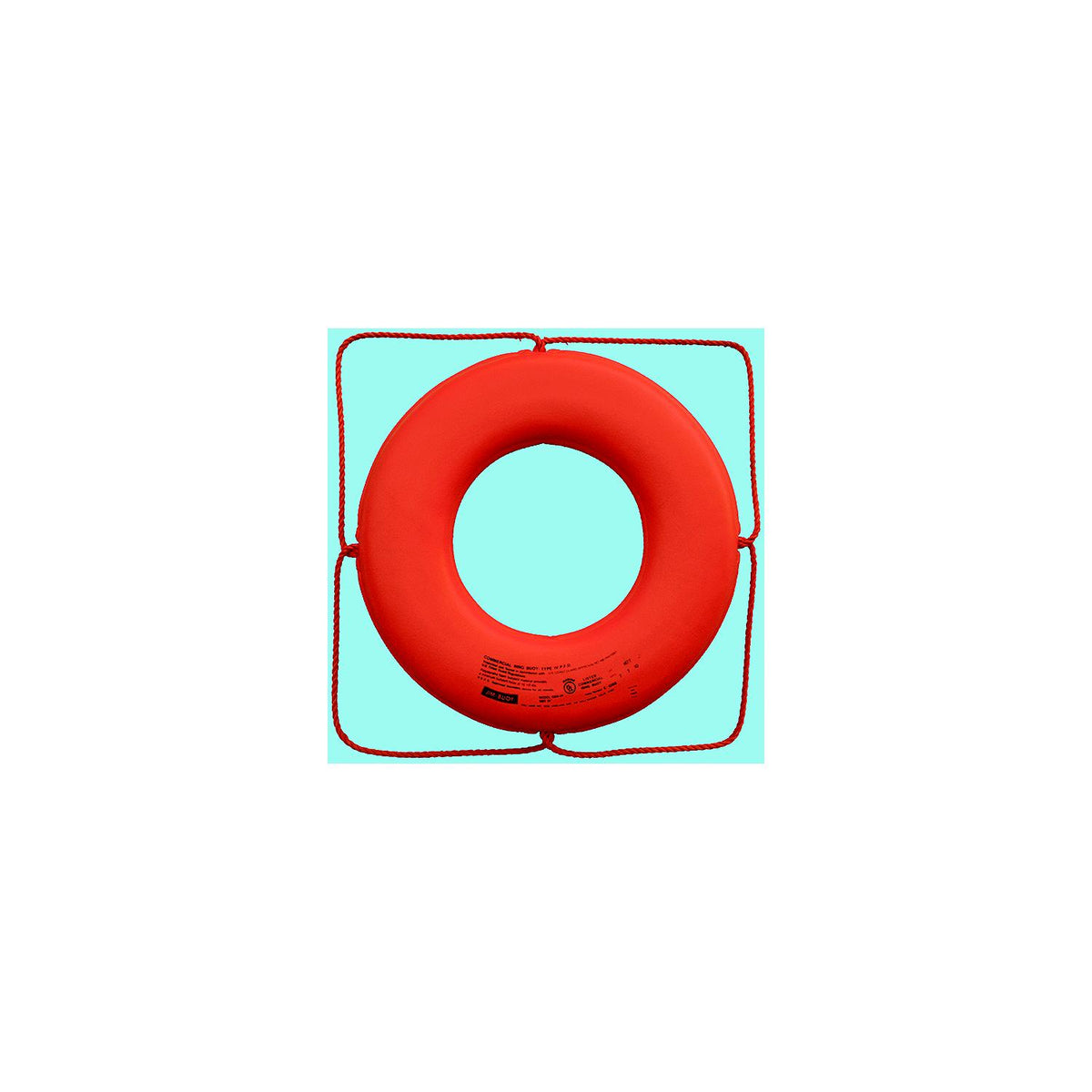 Jim-Buoy Closed Cell Foam U.S.C.G. Approved Life Ring With Rope Molded Into Core -Modern Boat Sales & Service