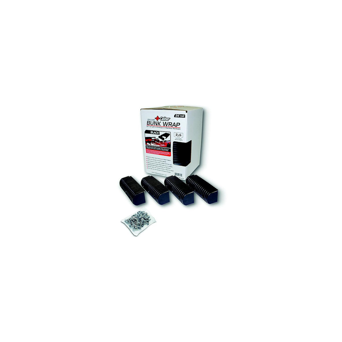 Caliber 23056BK Bunk Wrap Kit (Includes 4 Endcaps and Stainless Steel Hardware) -Modern Boat Sales & Service