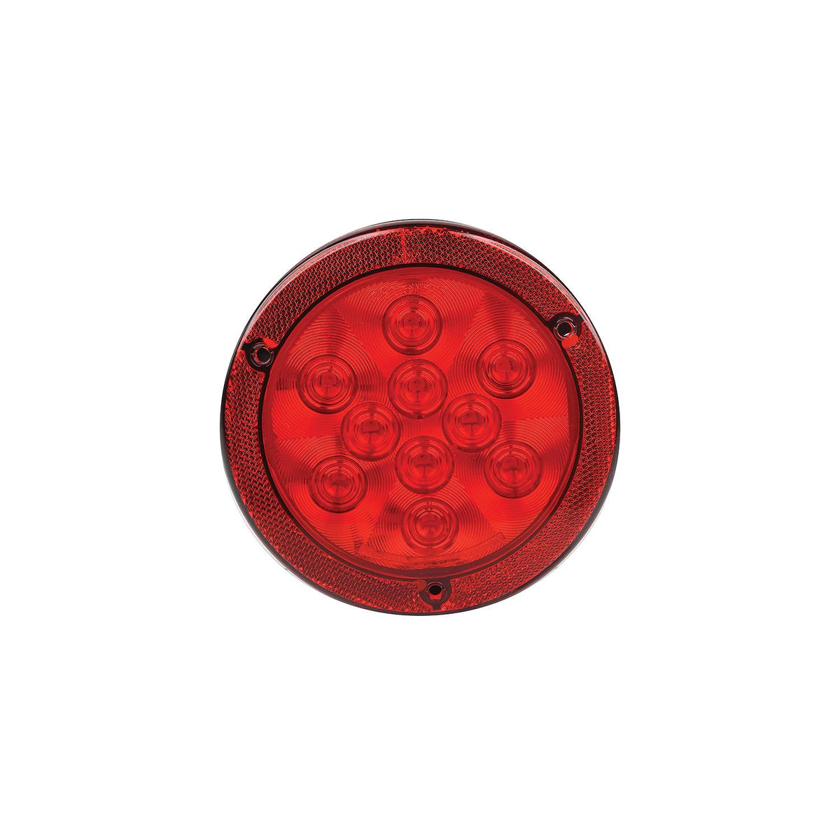 FulTyme RV LED 4" Round Sealed Light W/Reflex Mounting Flange, Red -Modern Boat Sales & Service