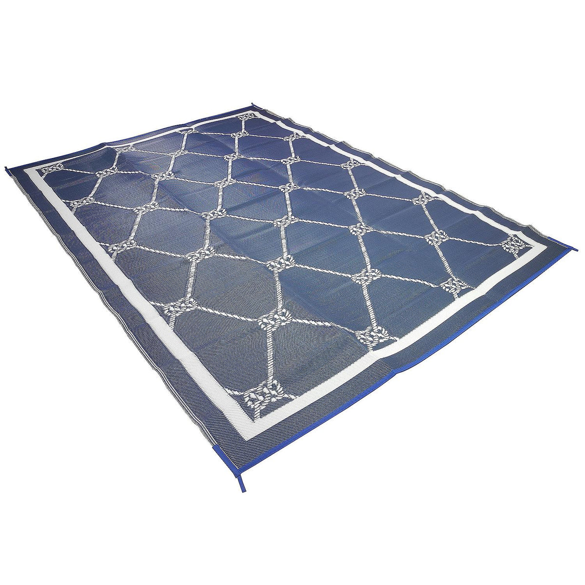 FulTyme RV 6064 Outdoor Patio Mat, Blue/White, 6' x 9' Default Title -Modern Boat Sales & Service
