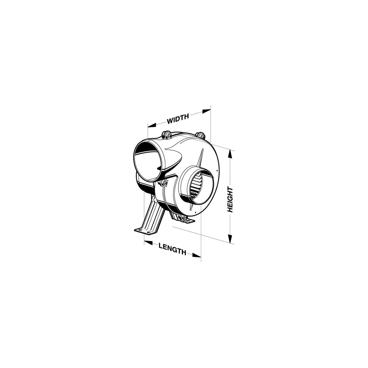 Jabsco 35515-0010 12V Blower Flex Mount & 3" Hose -Modern Boat Sales & Service