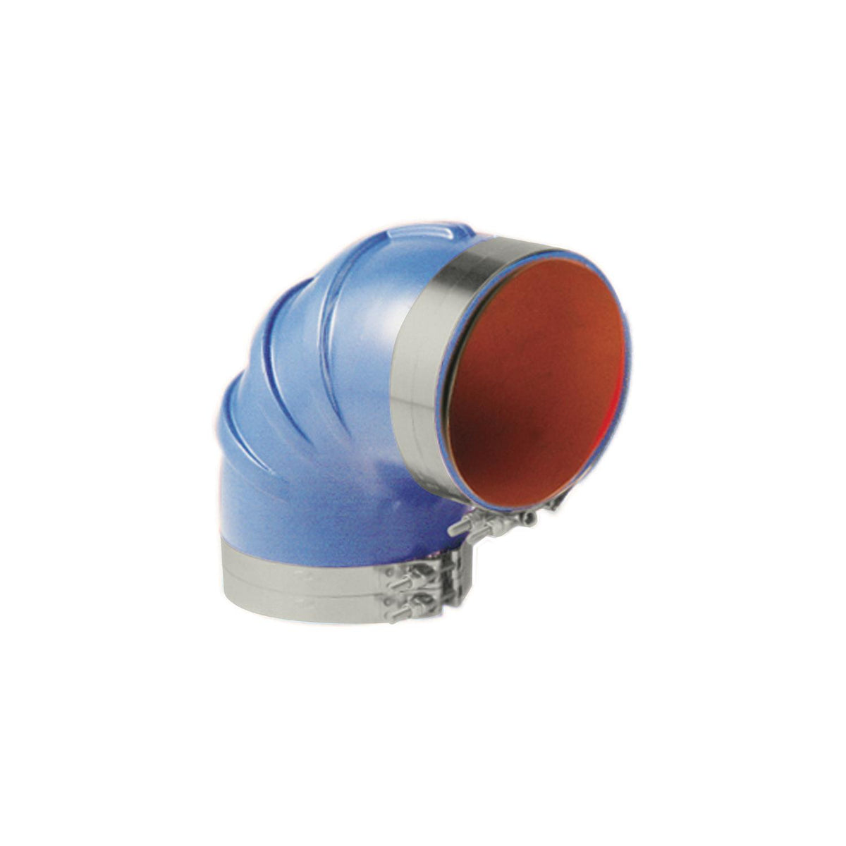 Trident 290V2000SS Blue Silicone "VHT" 90 Degree Elbow w/T-Bolt Clamps, 2" Default Title -Modern Boat Sales & Service