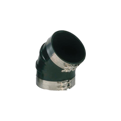 Trident TRL345SS Black Rubber 45A Elbow w/T-Bolt Clamps, 3" Default Title -Modern Boat Sales & Service