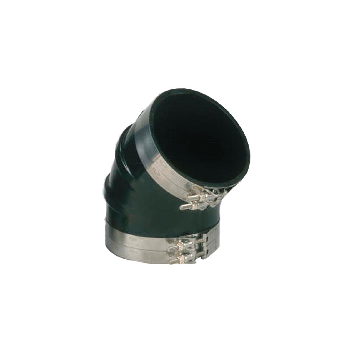 Trident TRL645SS Black Rubber 45A Elbow w/T-Bolt Clamps, 6" Default Title -Modern Boat Sales & Service