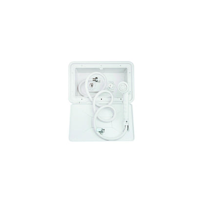 Dura Faucet DFSA170WT Exterior Shower & Box Kit, White Default Title -Modern Boat Sales & Service