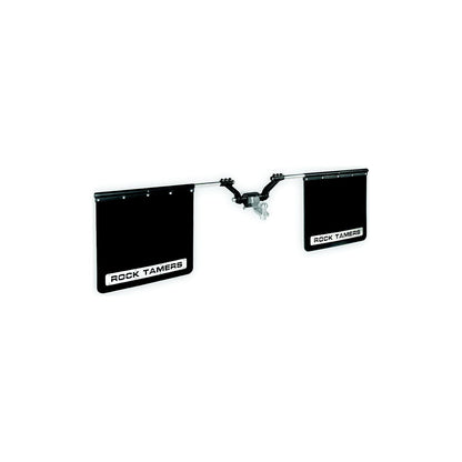 Rock Tamers 00108 Matte Black Adjustable 24" x 24" Rubber Mudflap System & Stainless Steel Trim Plates for 2" Receiver -Modern Boat Sales & Service