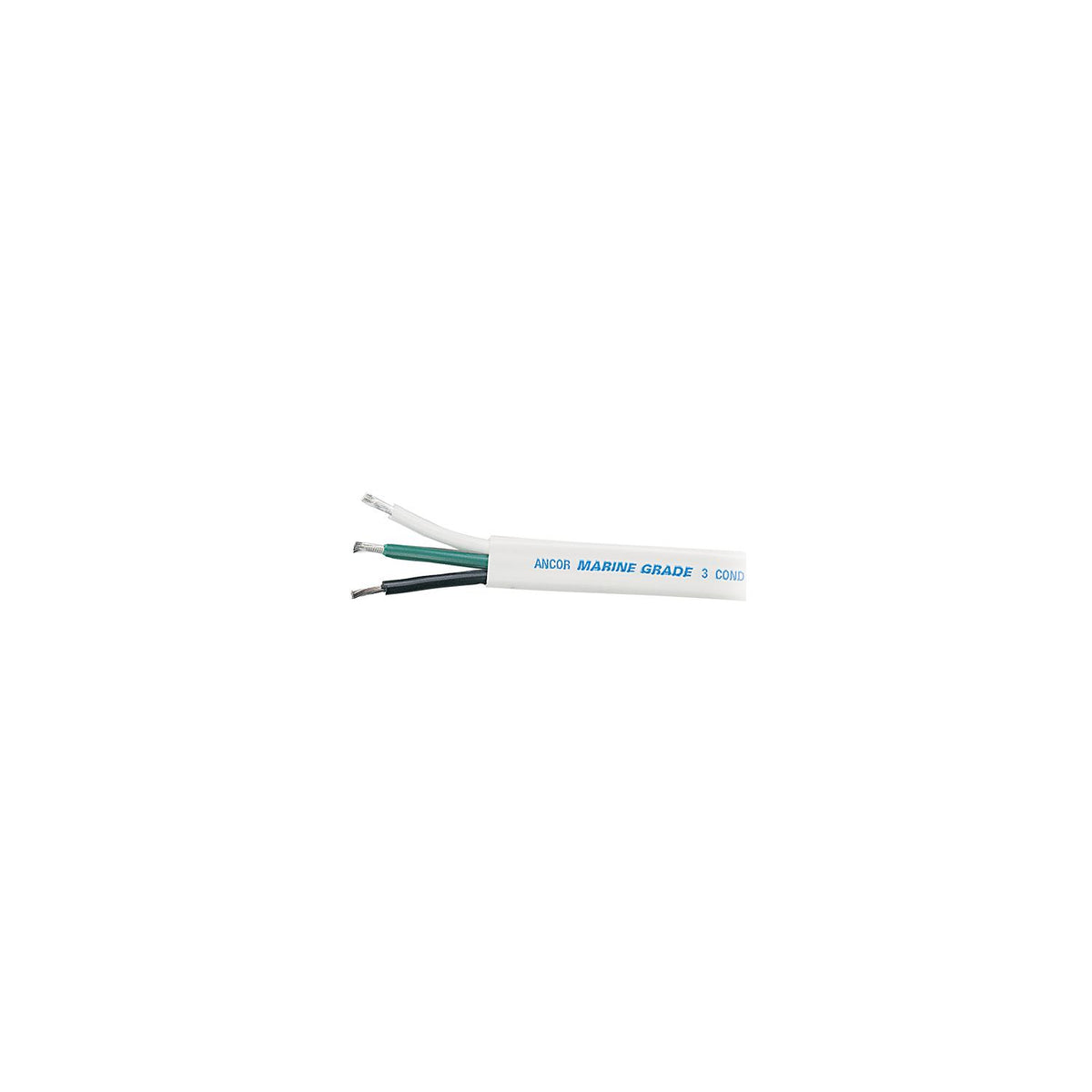 Ancor 133325 Marine Gradeâ„¢ Tinned Triplex Cable, Black/Green/White Conductors, 12/3 AWG, 250', White Jacket -Modern Boat Sales & Service