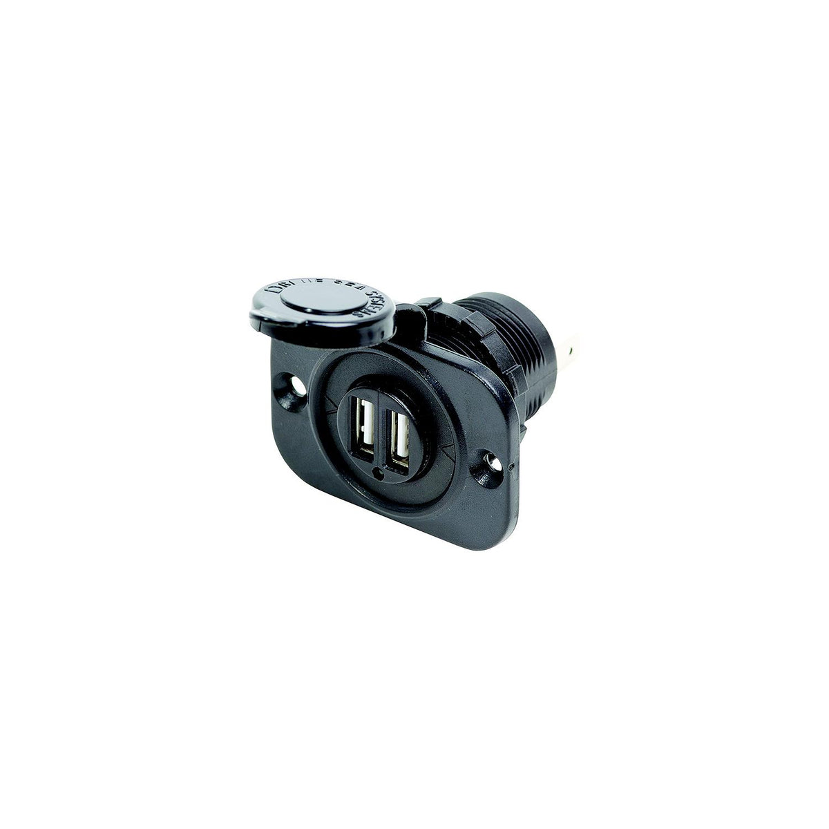 Dual USB Charger Socket, Black -Modern Boat Sales & Service