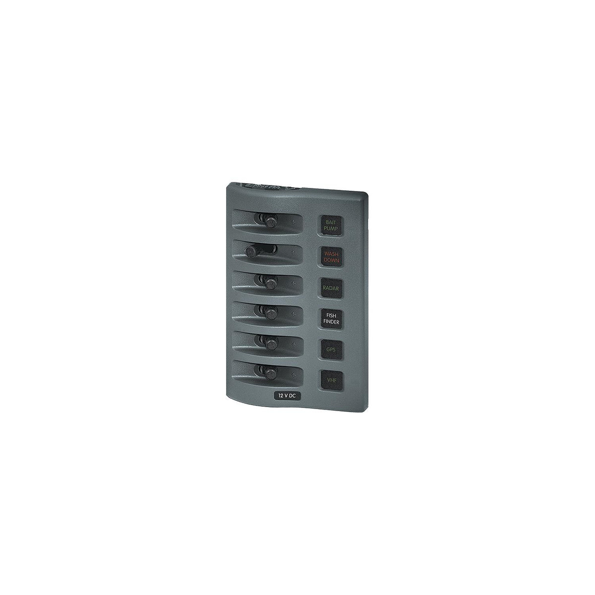 Blue Sea Systems 4306 WeatherDeck 12V DC 6 Position Waterproof Fuse Panel, Gray -Modern Boat Sales & Service